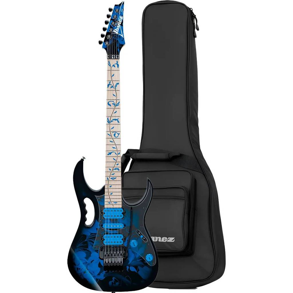 GUITARRA IBANEZ STEVE VAI JEM77P BLUE FLORAL PATTERN