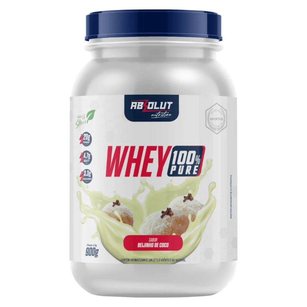 Whey Protein 100% Pure 900G Pote Beijinho - Absolut