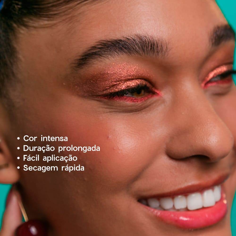 Detalhes do Sombra Líquida Cobre - Liquid Eyeshadow Oasis 4you 2g