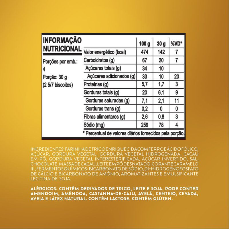 Detalhes do Biscoito recheado Chocolícia 132g