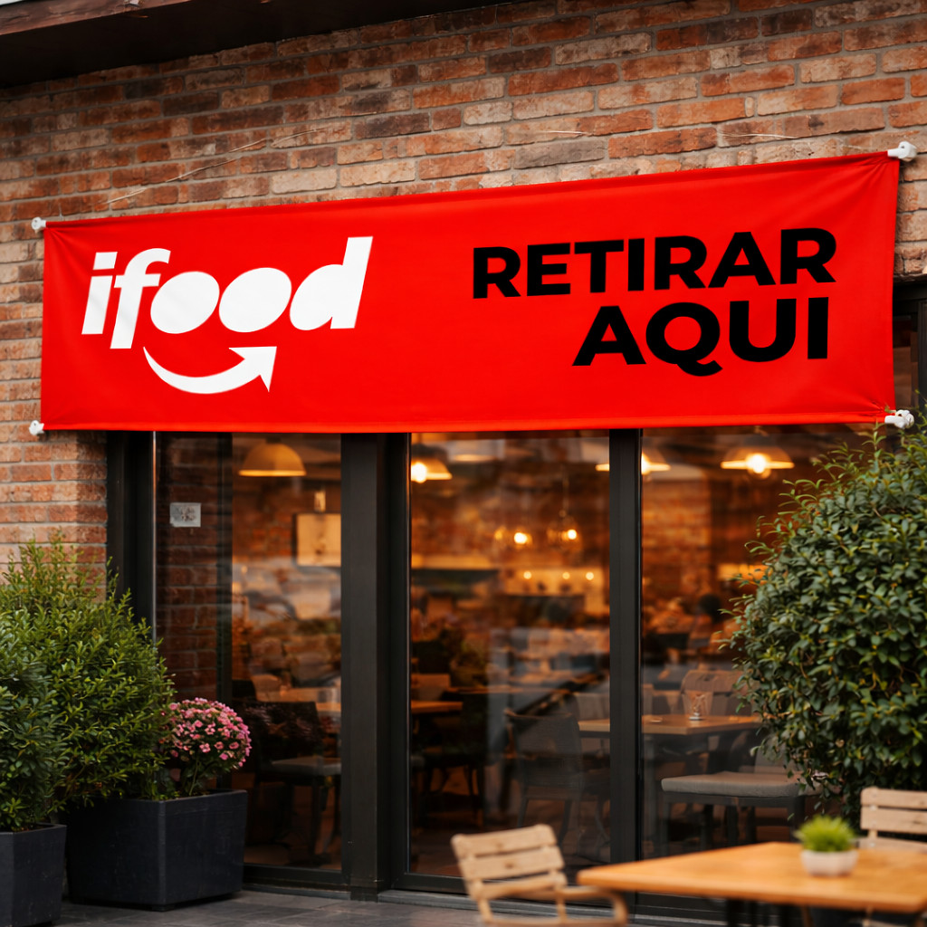 BANNER Horizontal Ifood - 30 Cm X 100 M Arte Pronta em Oferta na Shopee