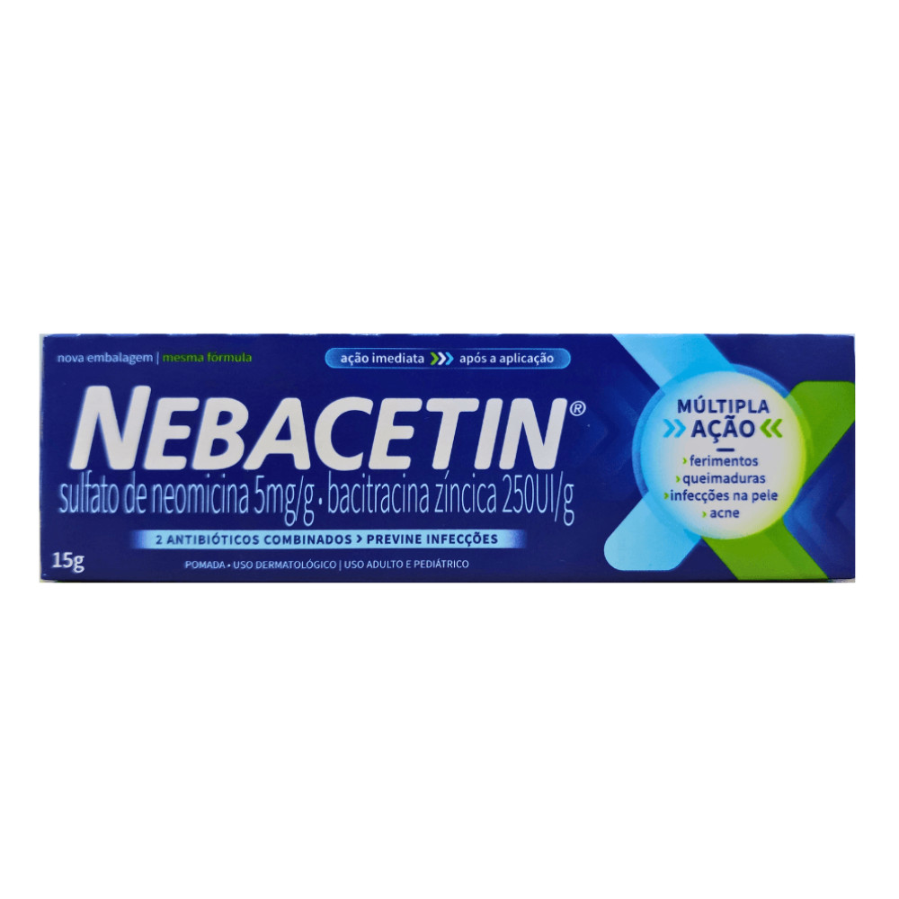 Nebacetin Pomada Múltipla Ação com 15g em Oferta na Shopee