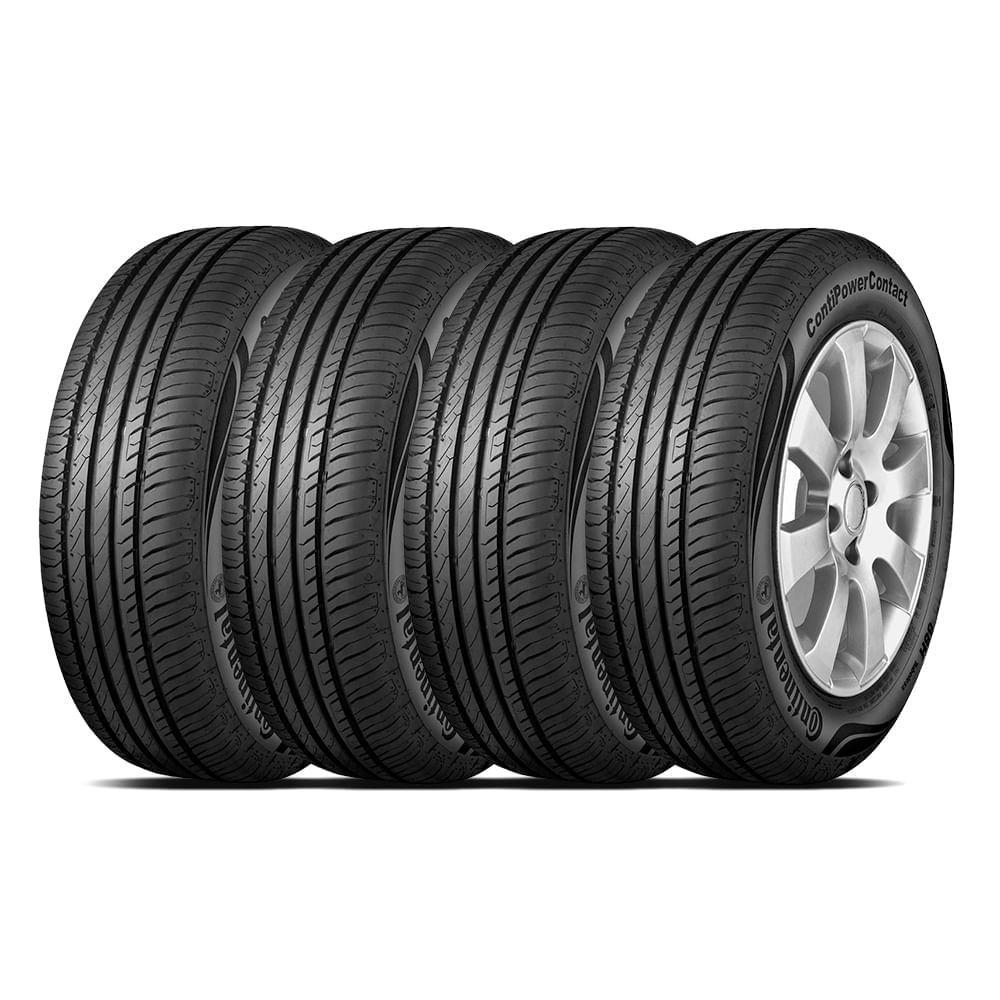 Kit 4 Pneu Continental Aro 17 205/55r17 91v Power Contact em Oferta na Shopee