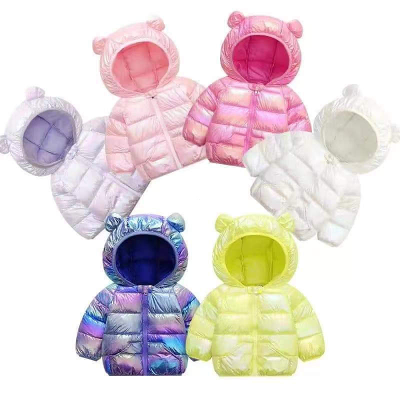 Jaqueta Puffer Infantil Bebê Meninos Meninas Inverno Moda Casual Jaqueta Leve