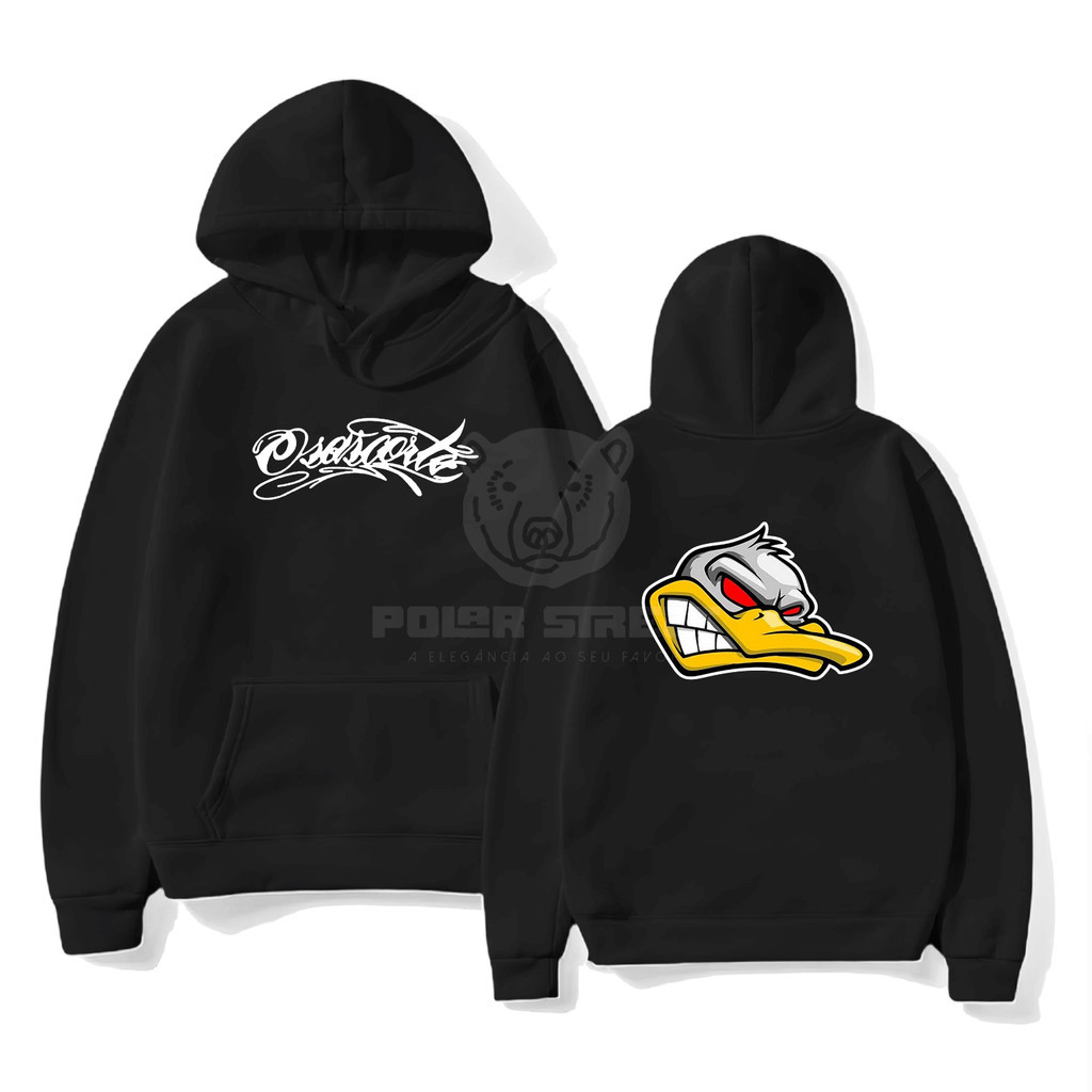 Moletom Blusa de Frio Osascorte 244 Pato Raivoso Moto Motoqueiro Casaco Agasalho