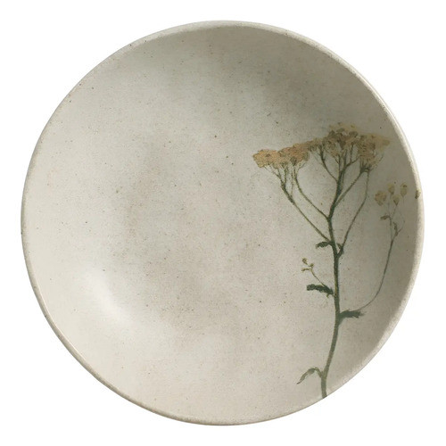 Pratos Fundo Stoneware 22,5cm Bio Campestre Porto Brasil 6 Unidades Cinza Campestre/floral