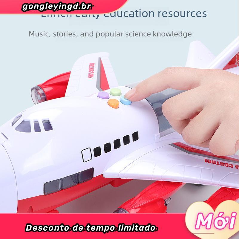 Brinquedo Modelo De Avião Retráctil Conjunto De Brinquedos De Bricolage Cenas Montagem Para Crianças Interativos Pais-C