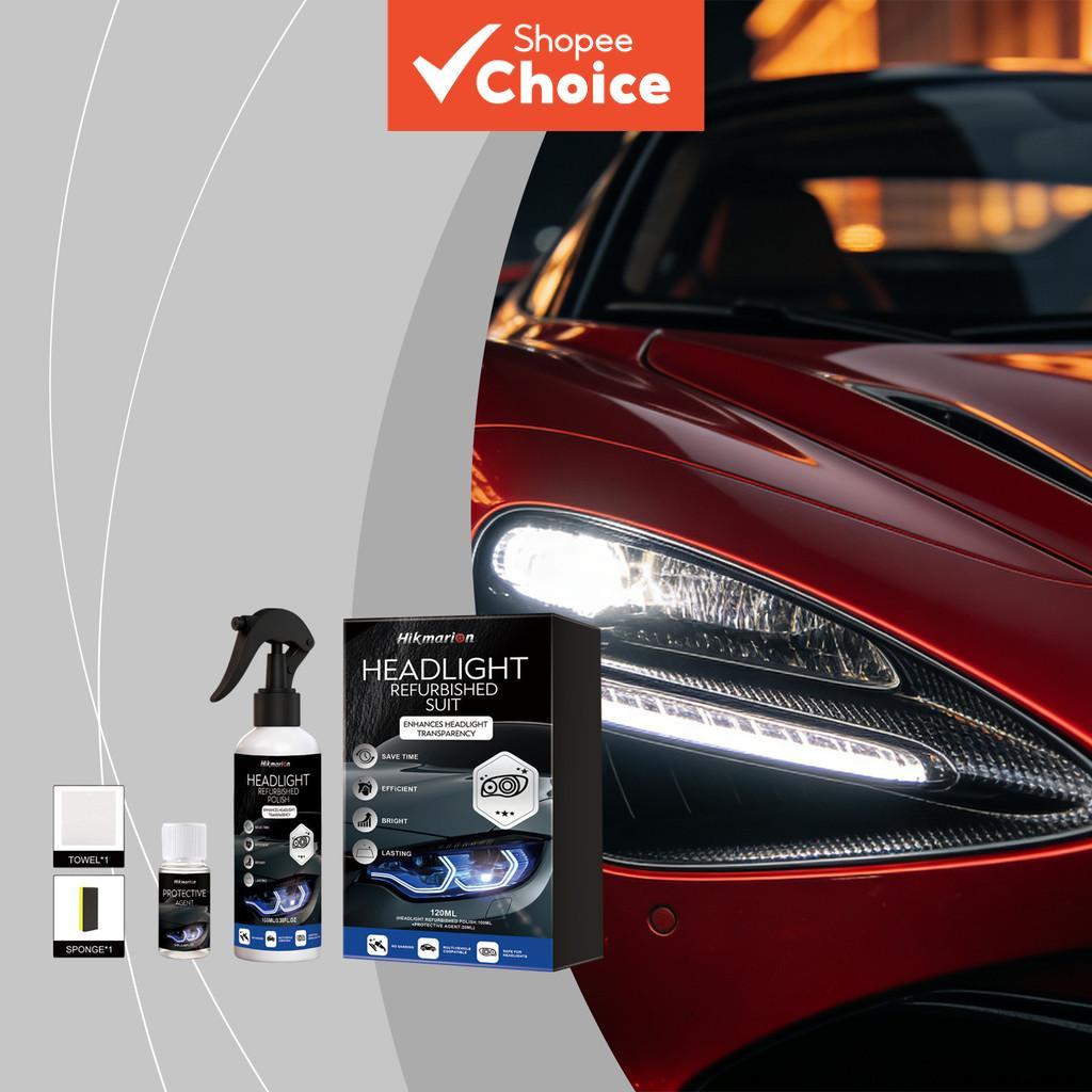  Kit de Restauração de Faróis com Copolímero de Silicone Aminoetano e Etileno - Transparência Clara, Proteção Avançada