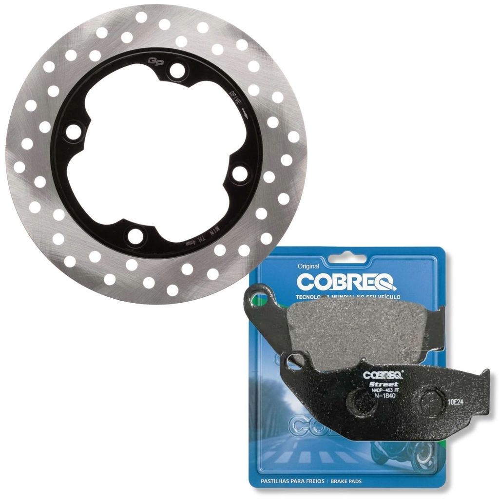 Disco de Freio Traseiro Cb 250f Twister / Cb 300f Twister + Pastilhas Cobreq