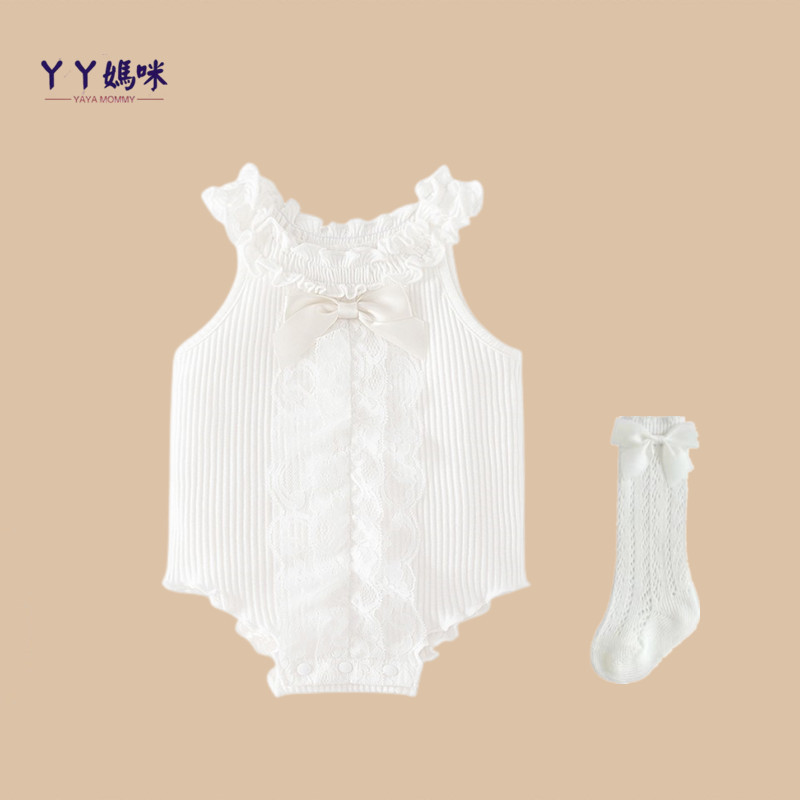 Bebê roupas de bebê verão estilo fino algodão puro recém-nascido lua cheia princesa roupas do bebê cem dias bebê menina 