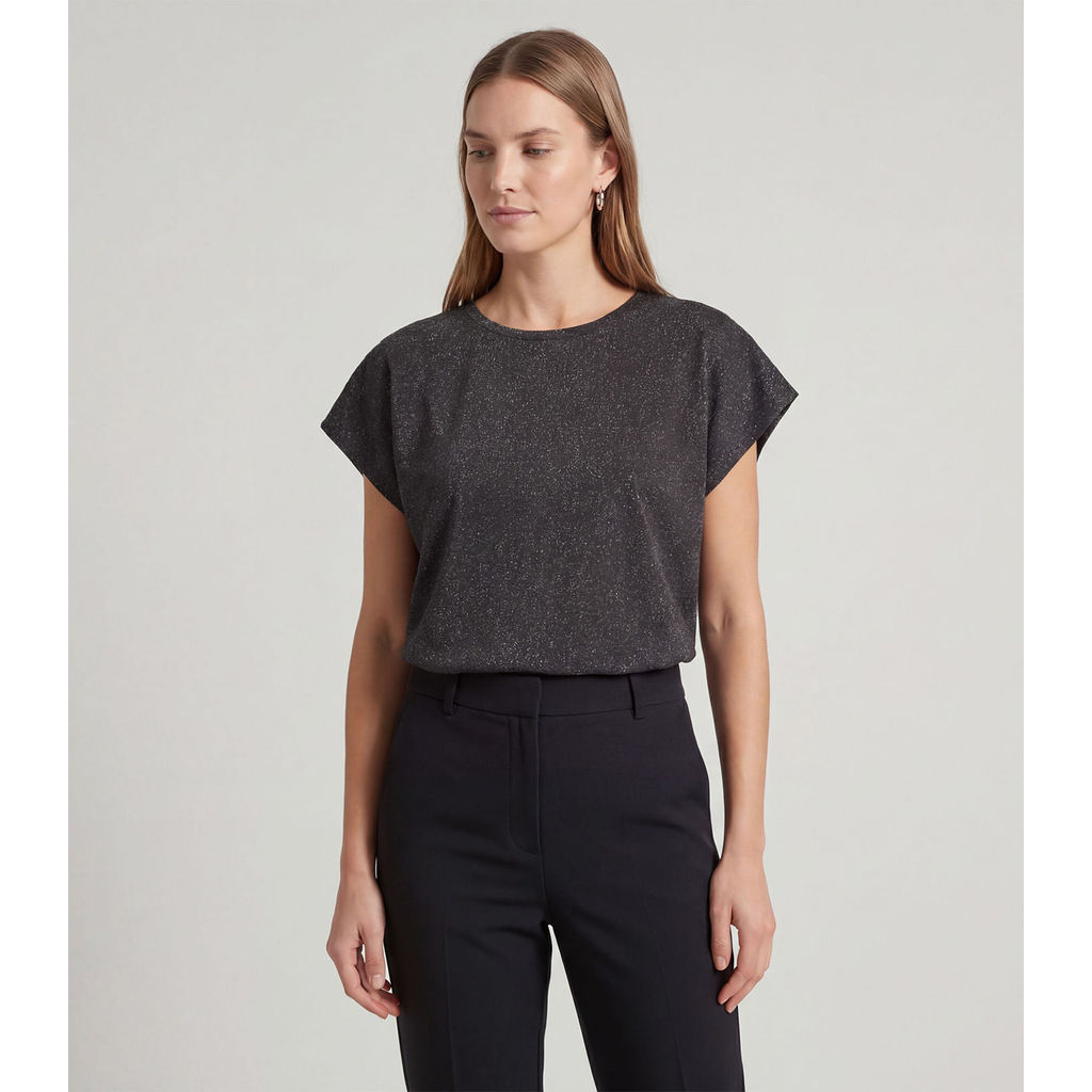 Blusa Feminina Ampla Infinita Cor Preto em Oferta na Shopee