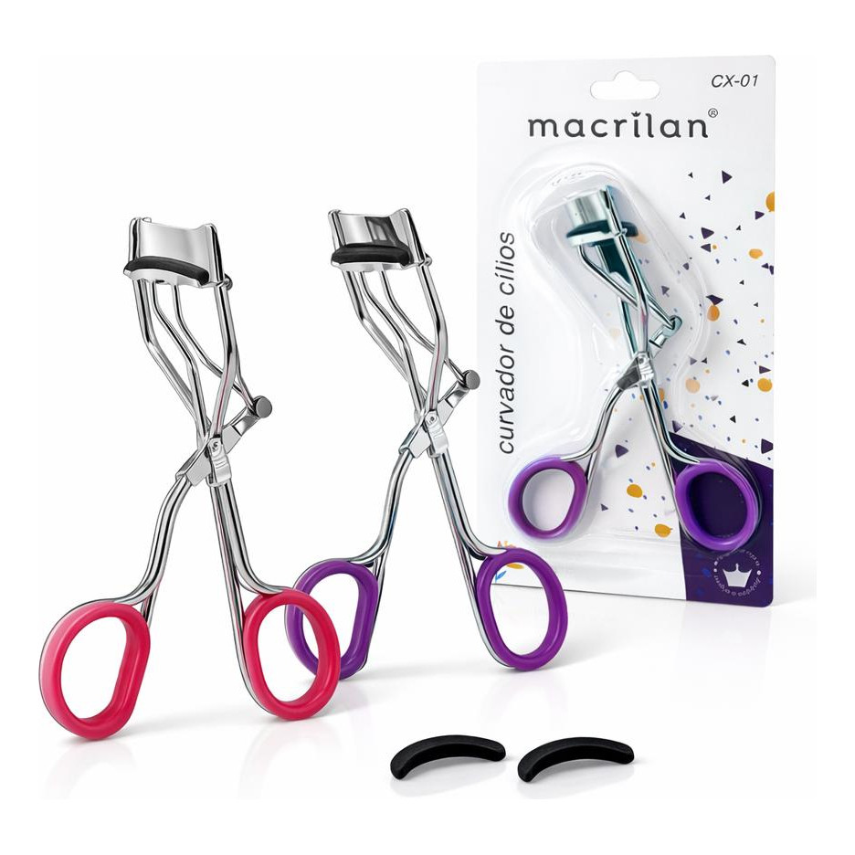 Curvador De Cílios Profissional Curvex Macrilan Alongar Cor Aleatória Curvatura uniforme Macrilan