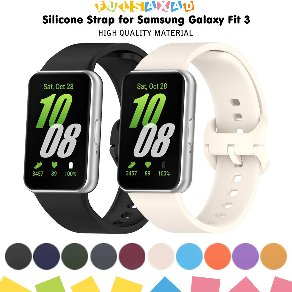 Pulseira De Silicone Para Smartwatch Samsung Galaxy Fit 3 Strap Rubber Para Relógio Samsung Fit 3 Acessórios