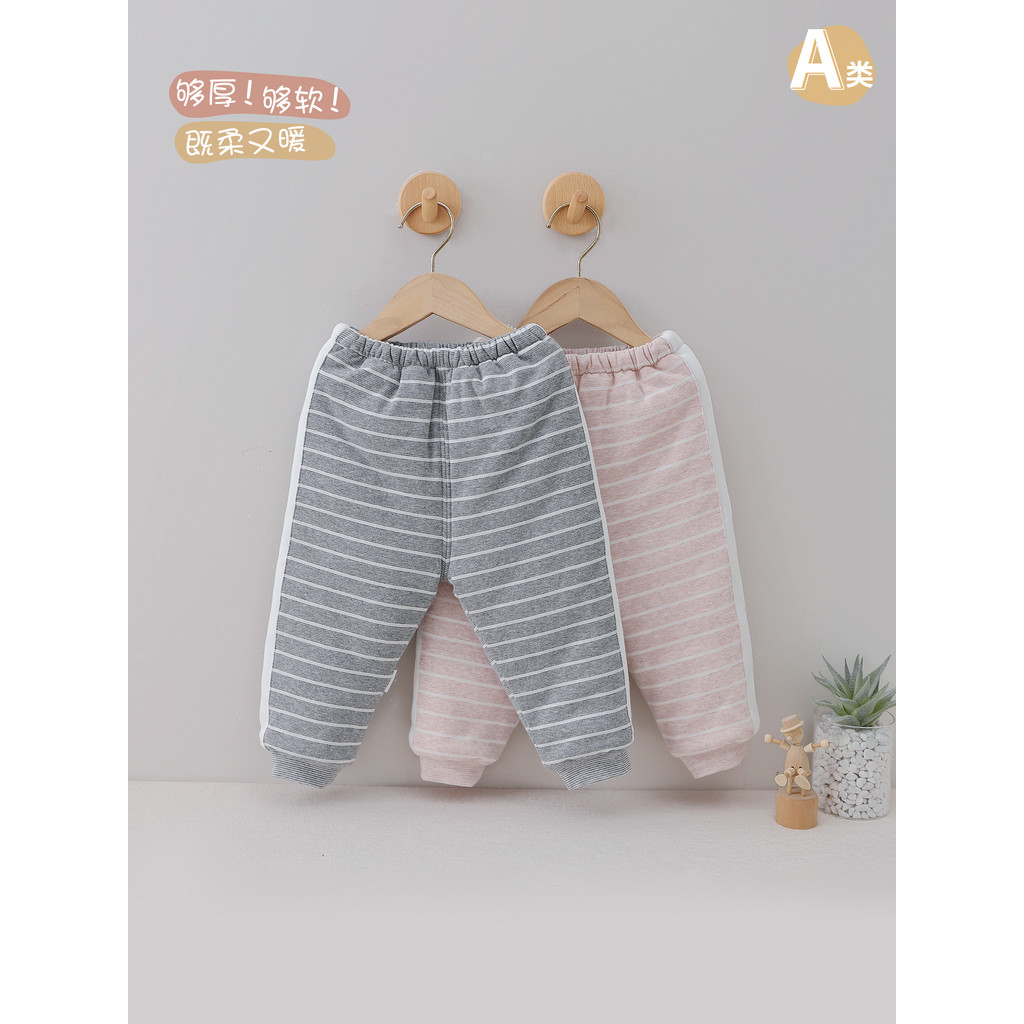 Roupas de bebê bebê mais calças de algodão outono inverno roupas das mulheres dos homens roupas de bebê engrossado quent