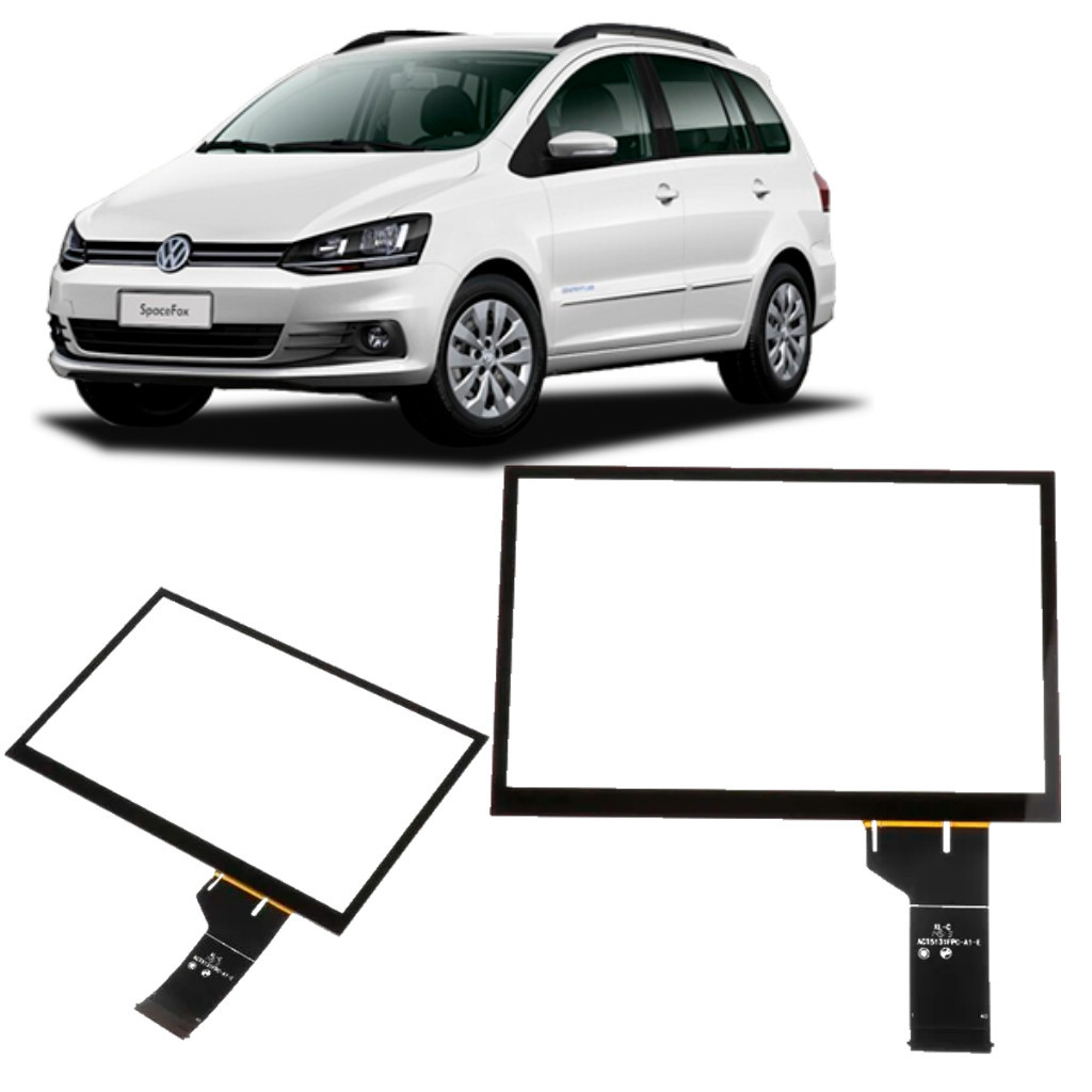 Tela Touch Screen Tatil Vidro Toque Multimidia Original Volkswagem MIB 1 MIB 2 STD spacefox TrendLine 2016 a 2019