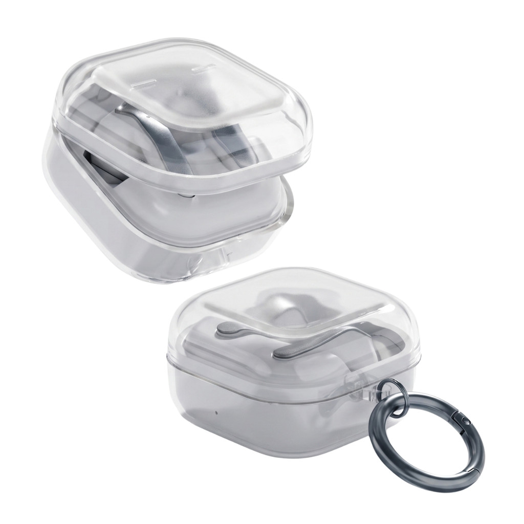 Capa Protetora Nerdcase para Samsung Galaxy Buds 4, Silicone, Transparente com A