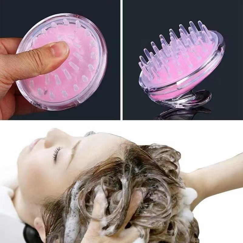Escova Massageadora Couro Cabeludo Silicone Shampoo Capilar Relaxante Anti Stress