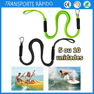 Kit 5/10 Corda elástica de amarração corda de amarração para jet ski com mosquetão corda de amarração com amortecimento