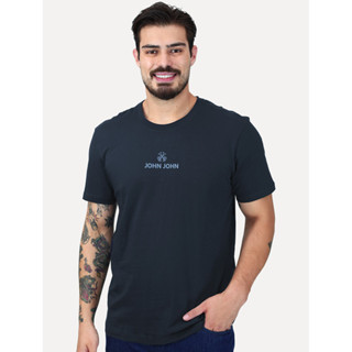 Camiseta John John Masculina Regular Fit Azul Marinho 41.54.0985.48 em Oferta na Shopee