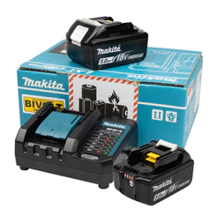 Kit de Energia com 2 Baterias 18V 5Ah BL1850B e Carregador de Bateria DC18WC Bivolt Makita PSKDWT2