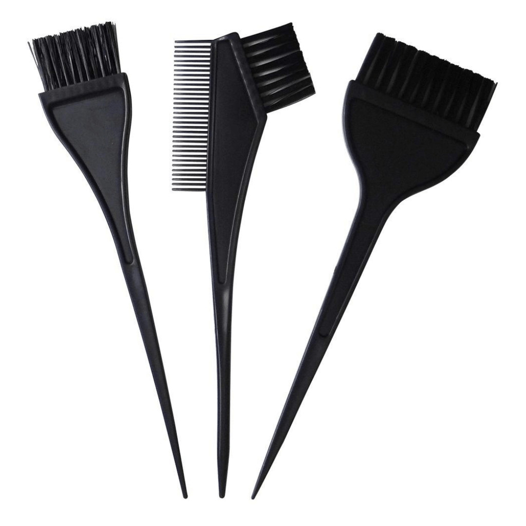 Kit para pintura de cabelos com 3 pincéis - tingimento | coloração | matização | hidratação em Oferta na Shopee