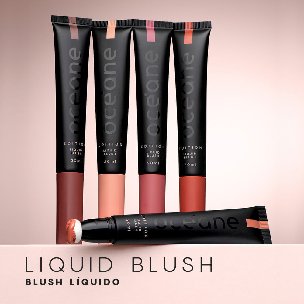 Detalhes do Blush Liquido Rosa Escuro - Liquid Blush Raspberry Océane Edition 20ml