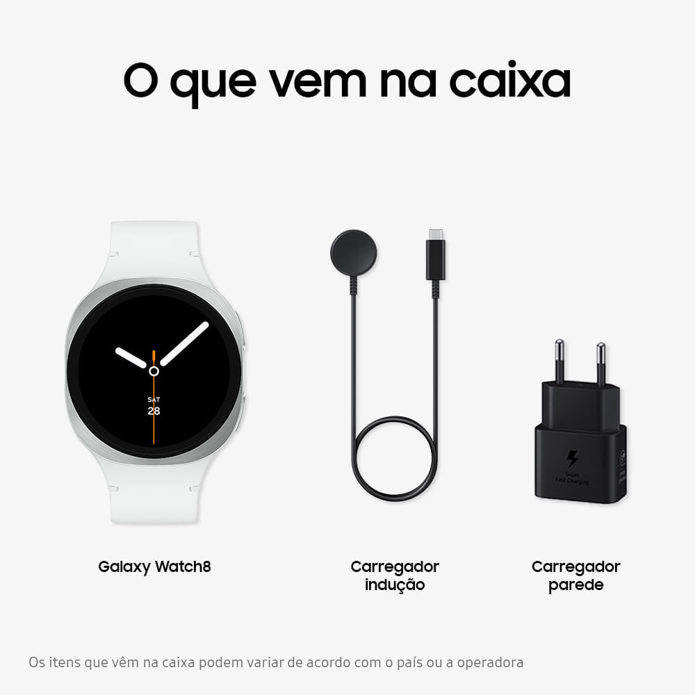 Detalhes do Samsung Galaxy Watch8 Smartwatch 44mm BT, Galaxy AI, Tela em Cristal de Safira
