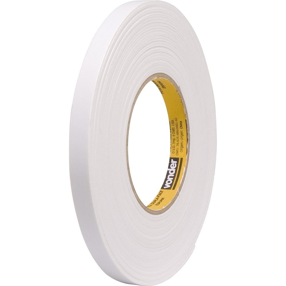 Fita dupla face espuma 12mmx10m branca - Vonder
