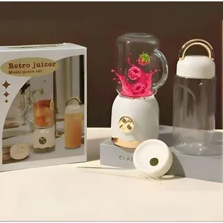 Liquidificador Portátil 2 Velocidades 2 Copos  Ideal Para Shakes e Sucos Rápidos