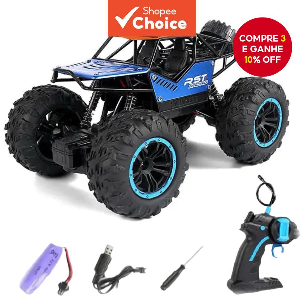 Caminhão Rastreador RC De Metal 4WD , Monstro Off-Road De Alto Desempenho De 2.4 Ghz , Carro De Controle Remoto Para Cri em Oferta na Shopee