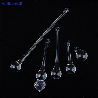 [WillbehotB] 10 Peças Pingentes De Gotas De Chuva De Cristal Transparente Lâmpada Lustre Contas De Vidro Acessórios De C