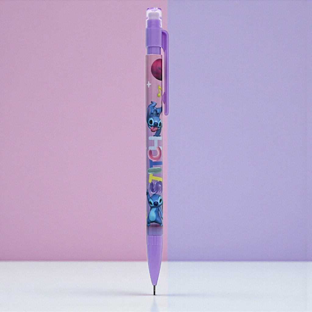 Lapiseira Stitch 0.7mm - Rosa e Lilás - Disney Original - 1 unidade - Rizzo