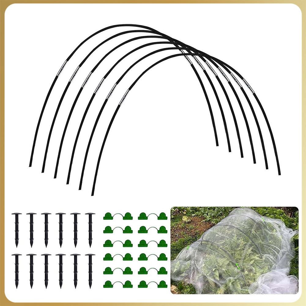 Kit Arco elevado para jardim,arco para estufa,túnel para plantio,poste de suporte em fibra de vidro à prova de ferrugem em Oferta na Shopee