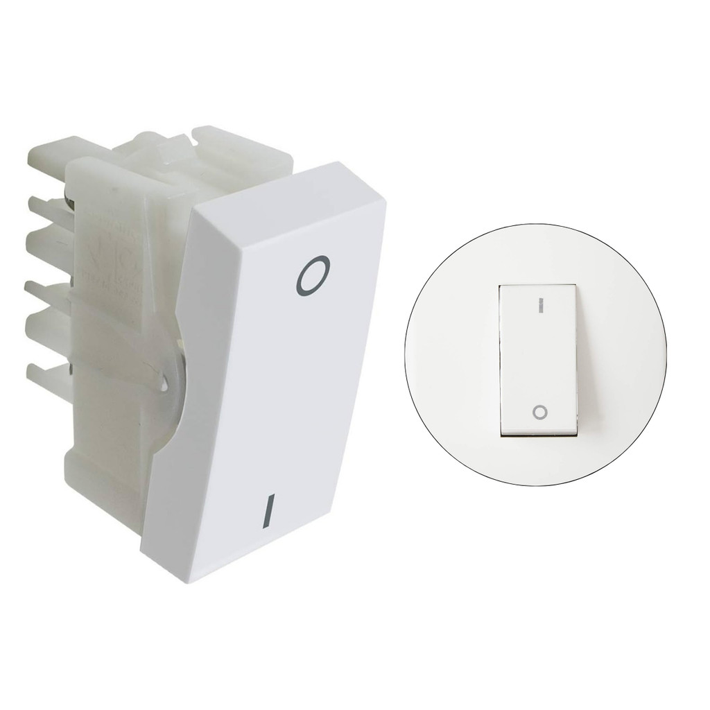 Módulo de Interruptor Bipolar Branco Simples Alumbra Siena 6056