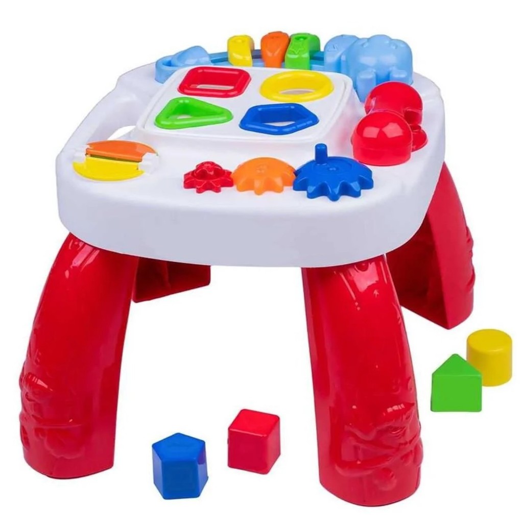 Mesa Atividades Infantil Didática PlayTime Cotiplás Vermelho