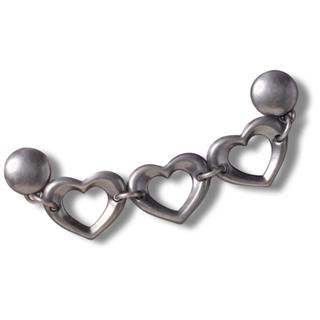 Jibbitz™ Corrente Coração Triplo Prateado Único em Oferta na Shopee