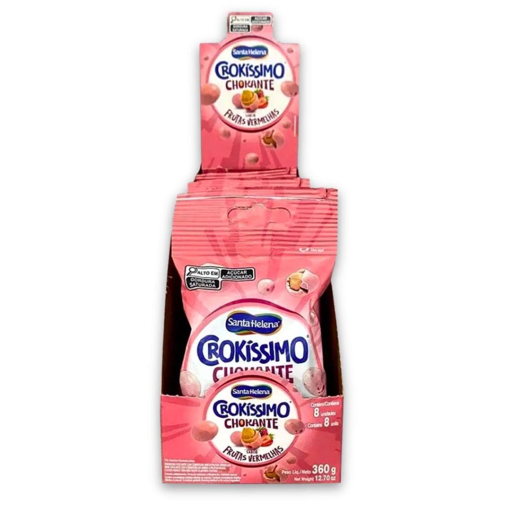 Caixa 8un Amendoim Crokíssimo Frutas Verm 360g Santa Helena em Oferta na Shopee