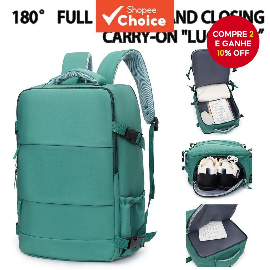Mochila Impermeável Para Laptop Oxford , Grande Capacidade , Leve , Compartimento Sapatos , Viagem , Uso Diário