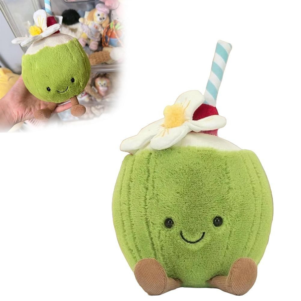 Novo Brinquedo De Pelúcia De Coco Verde Divertido Bolo Boneca R3