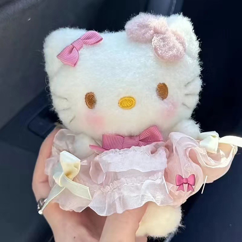 [prosperityus] Chaveiro Fofo Sanrio Hello Kitty Kawaii Desenho Animado Mochila Pingente Decoração Moda Boneca De Pelúcia