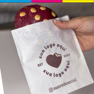 Saquinho para cookies personalizado com logo 100 250 500 unidades em Oferta na Shopee
