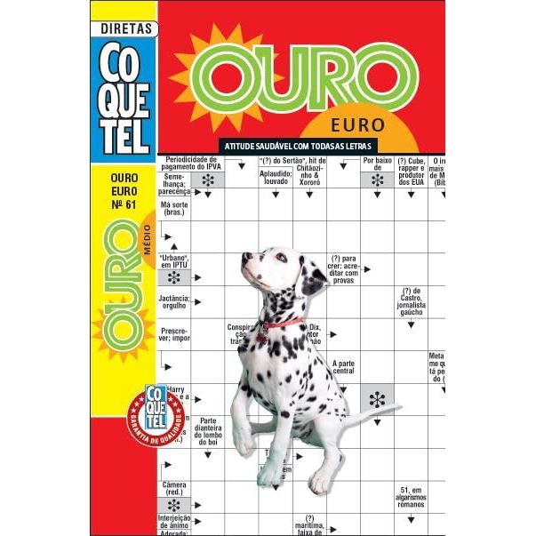 Palavras-Cruzadas Diretas | Coquetel Ouro Euro 61 | Nível Médio em Oferta na Shopee