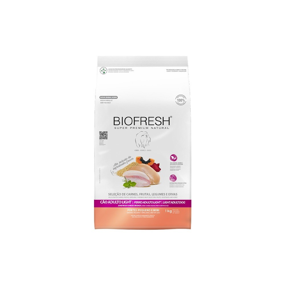 Ração Biofresh Light para Cães de Porte Peq/Mini 1Kg