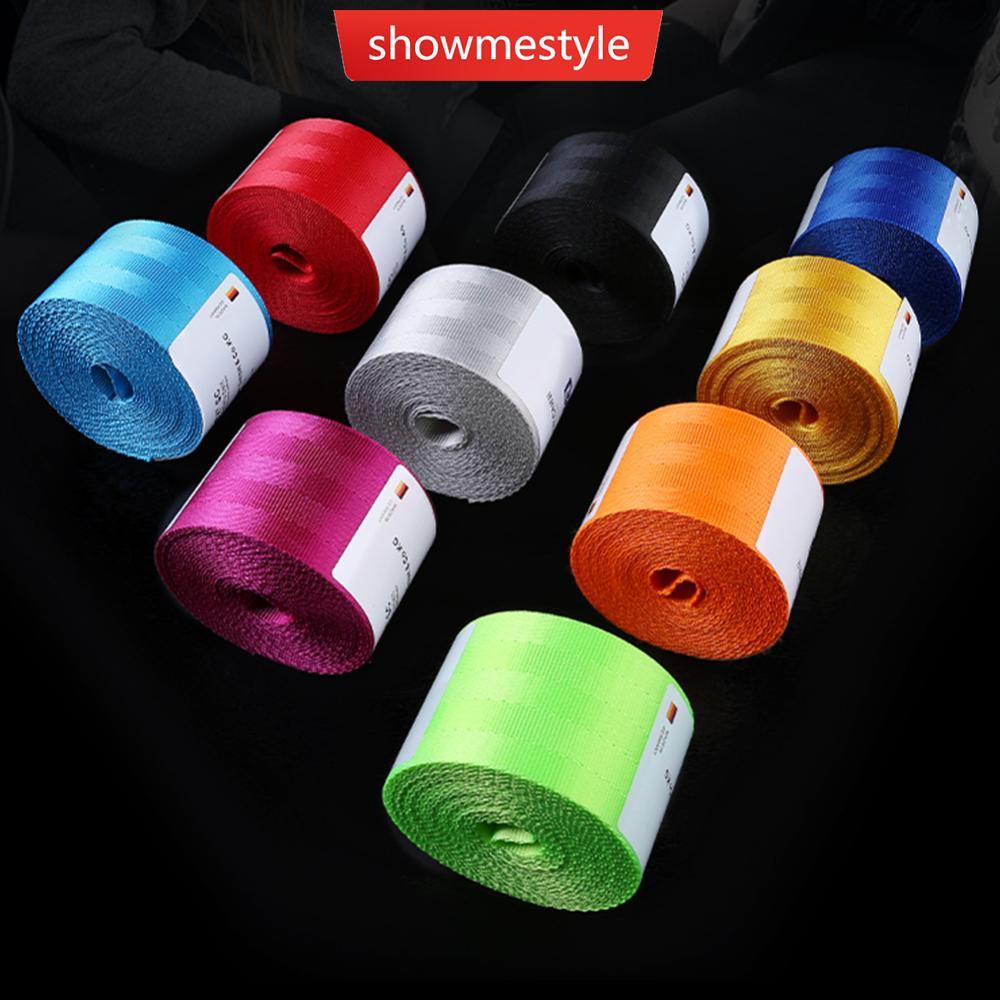 SMS 3.6M x 4.8cm Cor Do Carro Cinto De Segurança Substituição Renovação Webbing Tecido Corrida Cintos Cintas Modificação