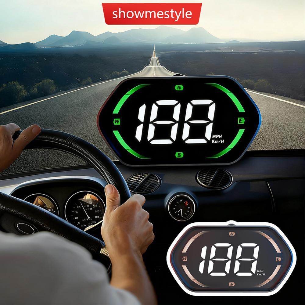 SMS Carro GPS Velocímetro HUD Head Display Medidor De Velocidade Digital KMH MPH Plug and Play Para Motocicleta Caminhão
