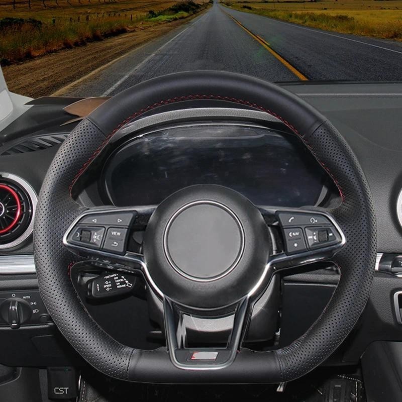Trança De Carro Na Capa De Volante Para Audi TT (8S) 2014-2019 TTS RS 2016 R8 (4S) 2015 Peças Automotivas Decoração