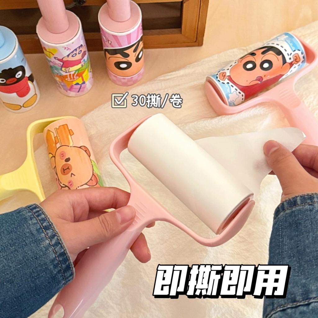 Presente de evento genuíno autorizado bonito dos desenhos animados dispositivo de cabelo pegajoso portátil rolo de cabel