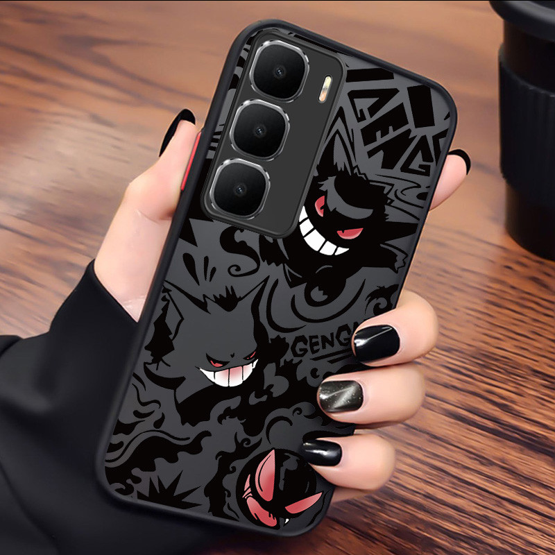 infinix Hot 60i 60 Pro Caso Pokemon Gengar Monstro Translúcido Fosco Bonito Capa Dura