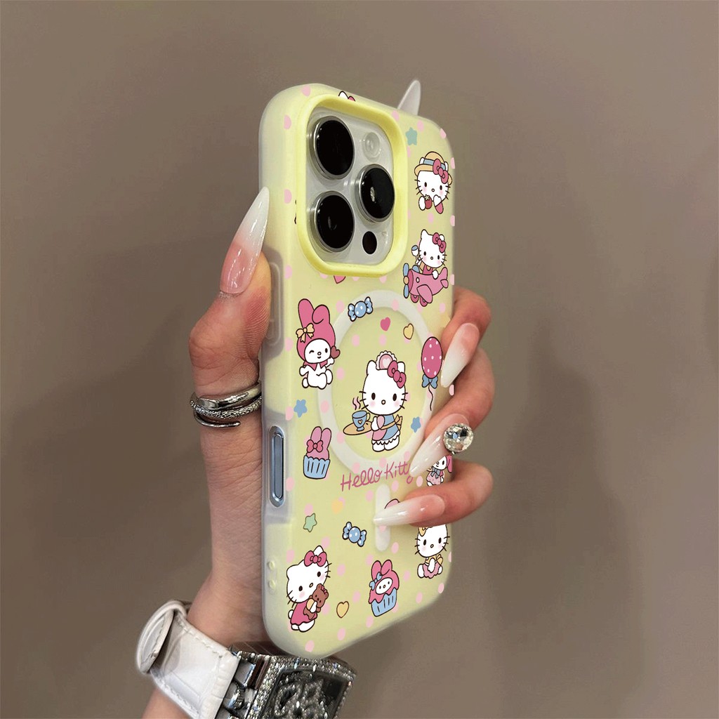 desenhos animados de gatos, esquema de cores de geleia, Modelos compatíveis iPhone  11 12 13 14 15 16 17 Pro Max 17AIR
