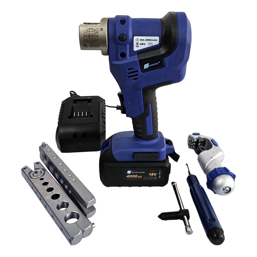 Kit Flangeador De Tubos Elétrico Up 1/4 Até 3/4 Bivolt Com Escareador Cortador Bateria e CarregadorUpe806aml 39205163